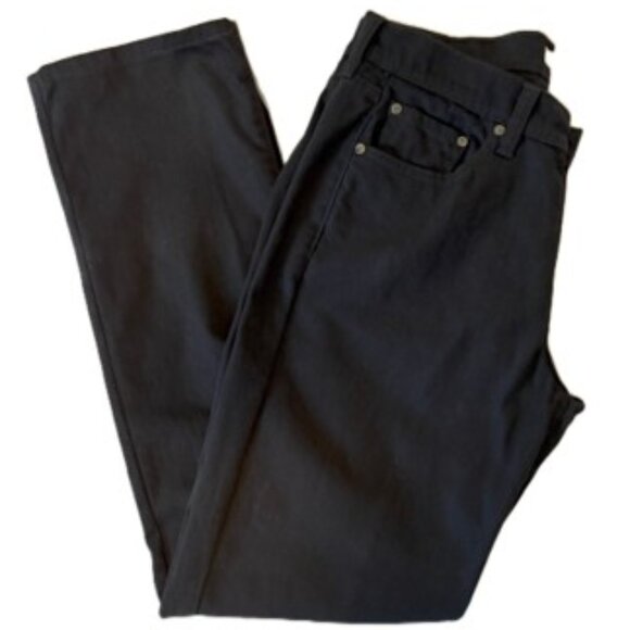 Levi's Black 505 Straight Leg Mid Rise Jeans Sz 10 - Picture 1 of 6